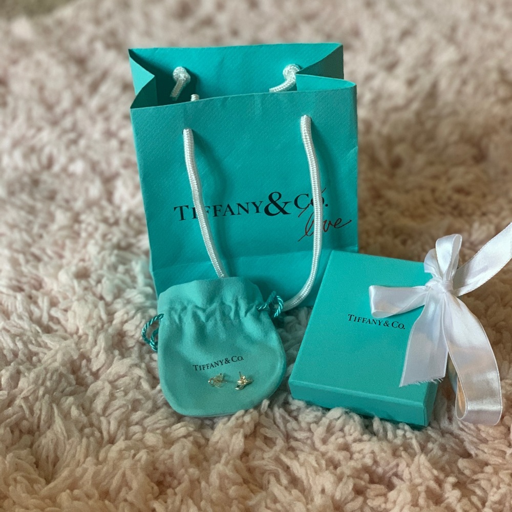 Tiffany silver mini key earrings